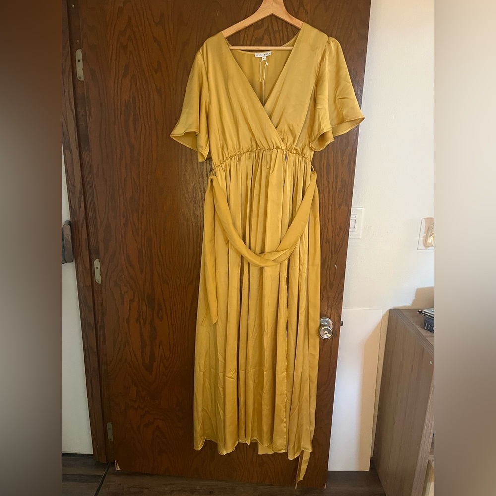 Baltic Born Satiny Yellow Gold Dress